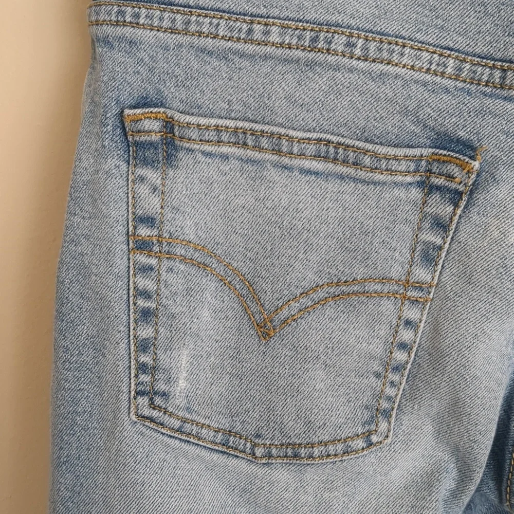 511 Slim Levi's Patch Jeans Light Wash Distressed (Kids Size 14 Regular)